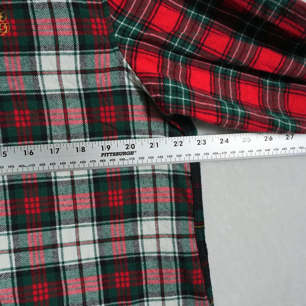 Lauren Ralph Lauren XL Patchwork Plaid Flannel Shirt Womens Tartan Colorblock - Picture 6 of 10